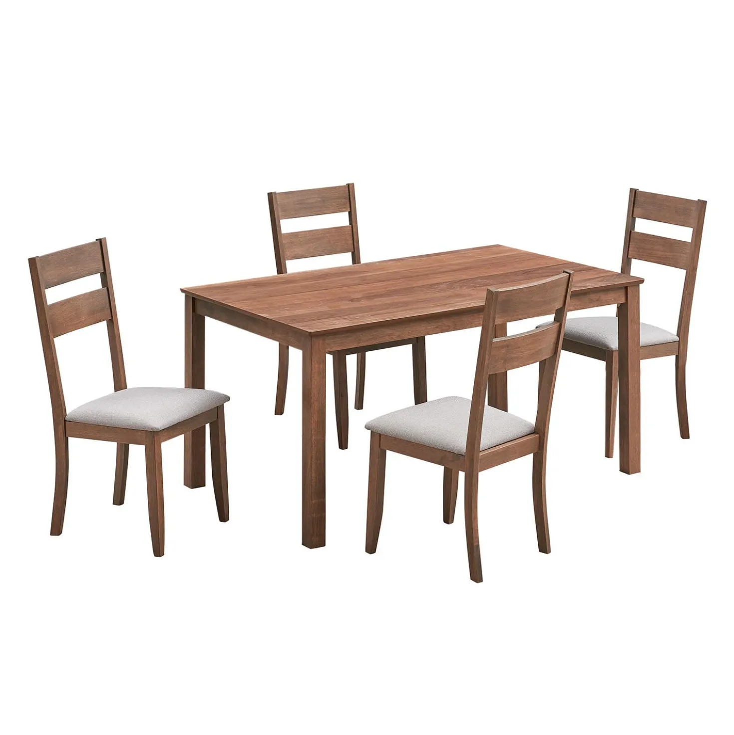 Table à manger rectangulaire et 4 chaises - beige