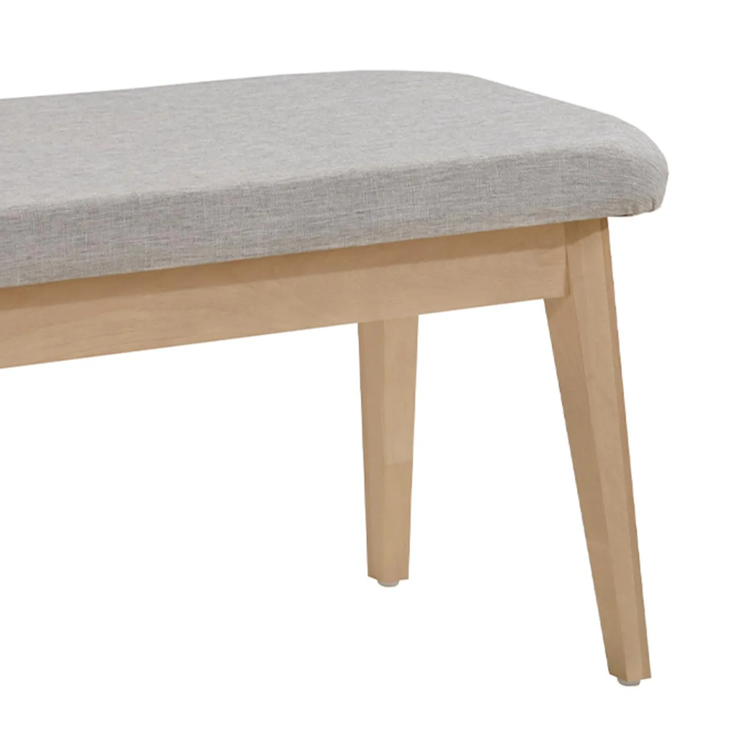 Table à manger rectangulaire extensible (48" à 60") avec 4 chaises et banc - grège