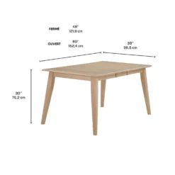 Table à manger rectangulaireextensible (54