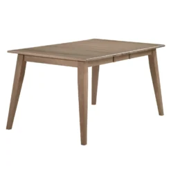 Table à manger rectangulaire extensible en bois massif 48" à 60" - gris