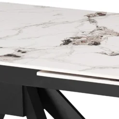 Table à manger rectangulaire extensible en pierre sintérisée 63