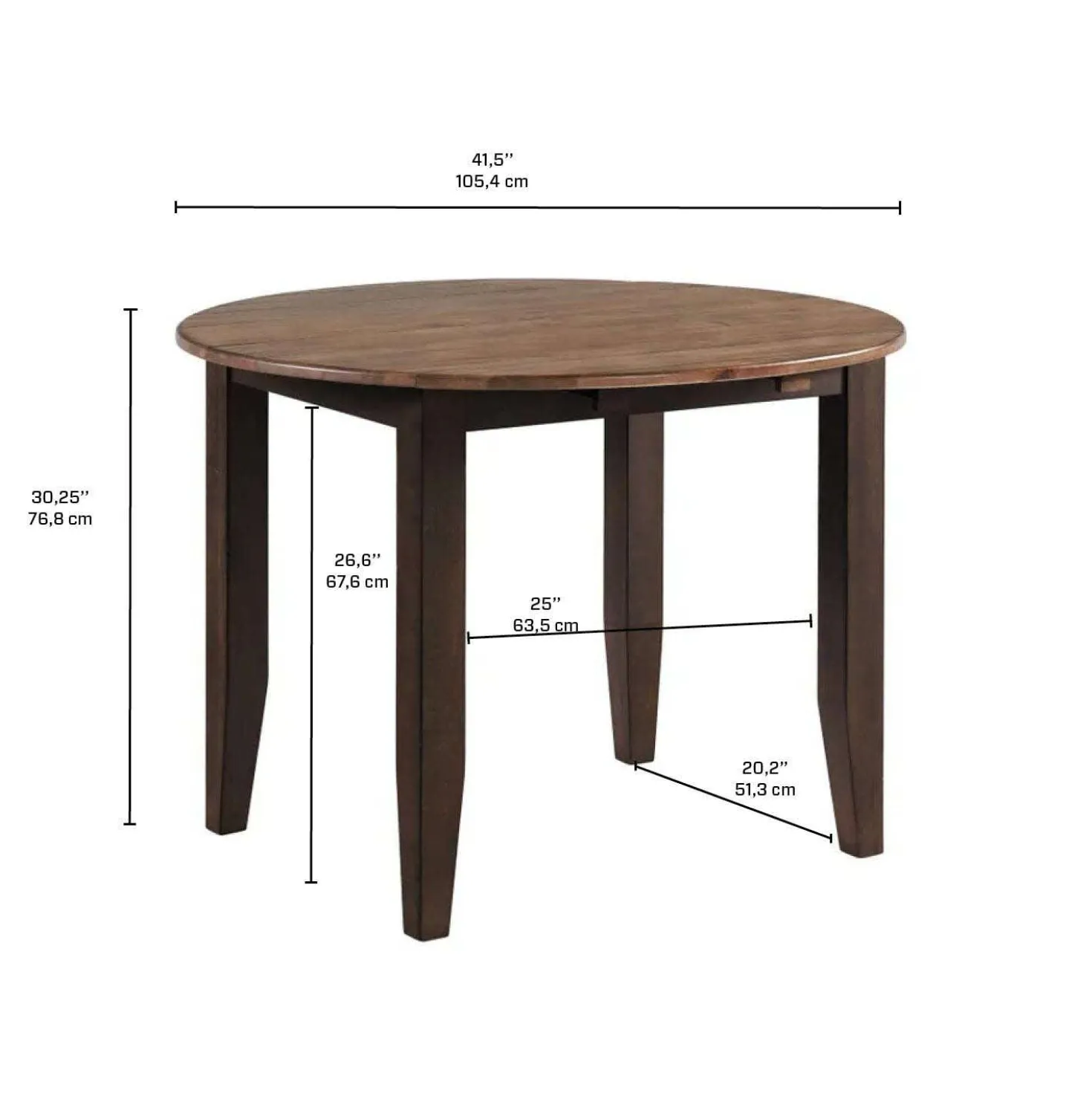 Table à manger ronde 42"