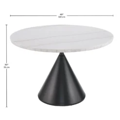 Table à manger ronde en marbre - 48