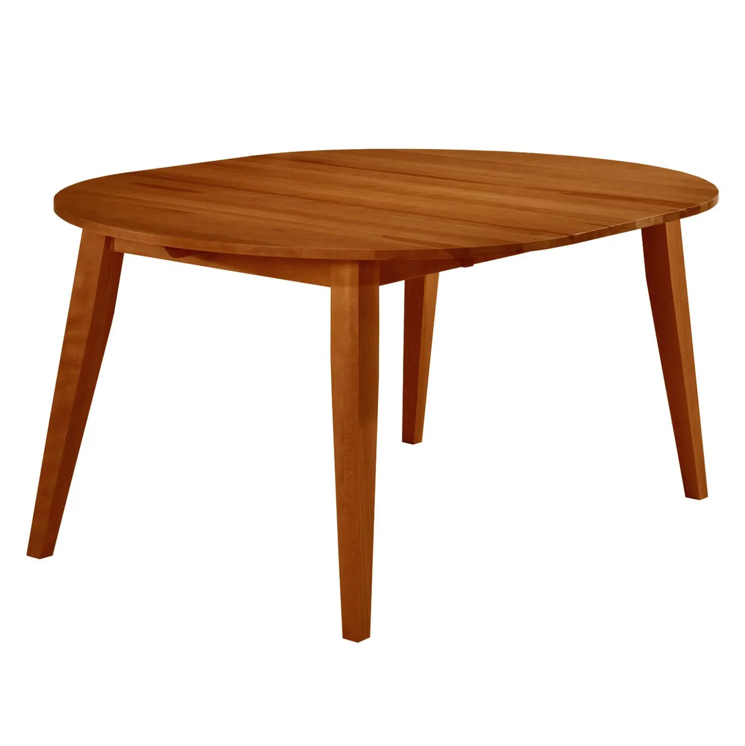 Table à manger ronde extensible (48" à 66") avec 4 chaises - brun