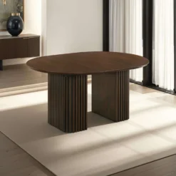 Table à manger ronde extensible (48 à 83
