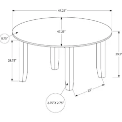 Table à manger ronde 48