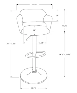 Tabouret de bar (bte de 1)