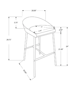 Tabouret de bar - 2mcx/blanc/base chrome/hauteur comptoir