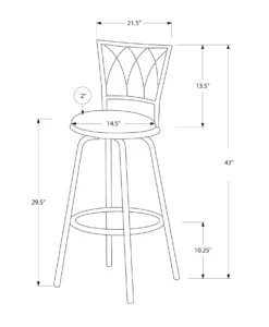 Tabouret de bar - 2mcx, 43