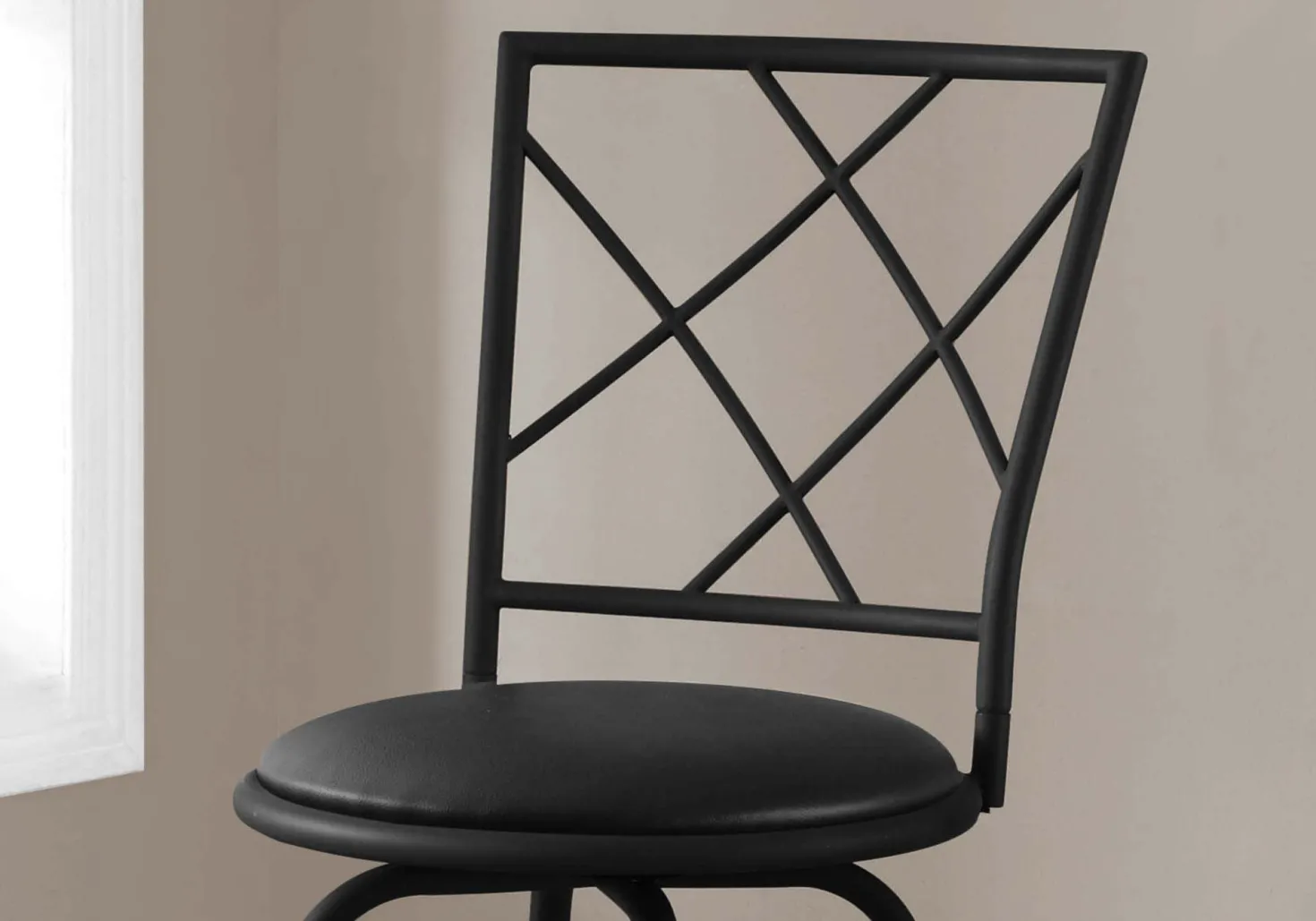 Tabouret de bar - 2mcx /pivotant/ siège simili-cuir noir