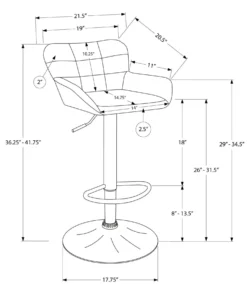 Tabourets de bar (bte de 2)