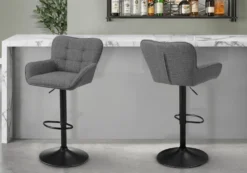 Tabourets de bar (ensemble de 2) gris doux