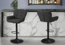 Tabourets de bar (ensemble de 2) noir
