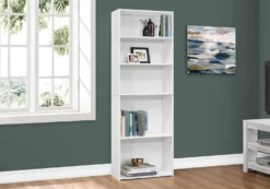 Étagère - 72"H, blanc avec 5 tablettes - Monarch