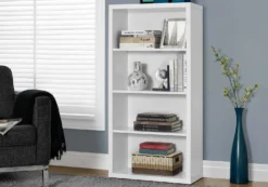 Étagère - 48"H, blanche avec tablettes ajustable - Monarch