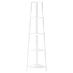Étagère - 60"H, blanc, métal blanc en coin - Monarch