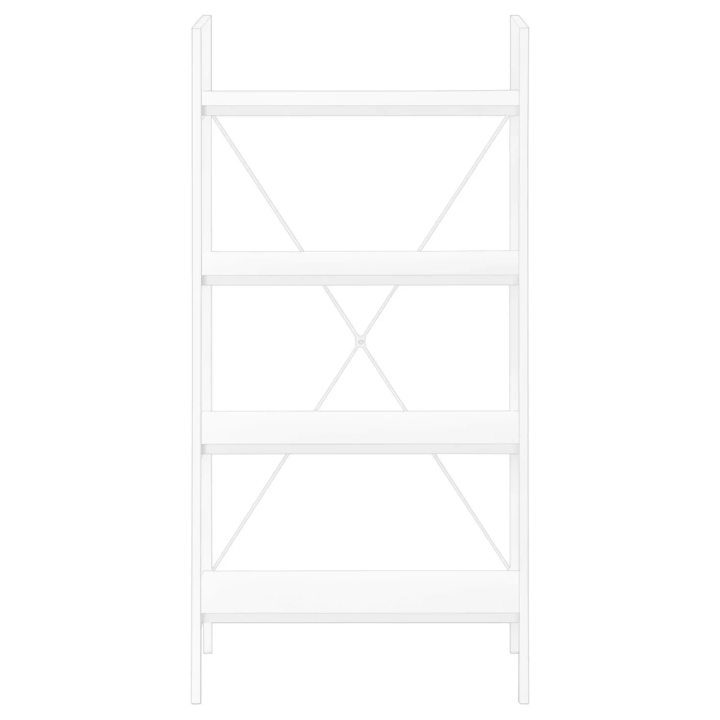 Étagère - 48"H, blanc, métal blanc - Monarch