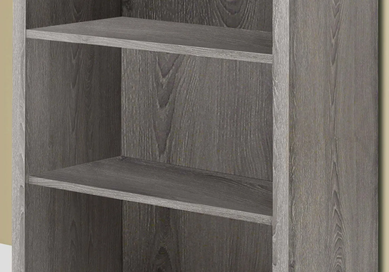 Étagère - 48"H, bois taupe avec tablette ajustable - Monarch