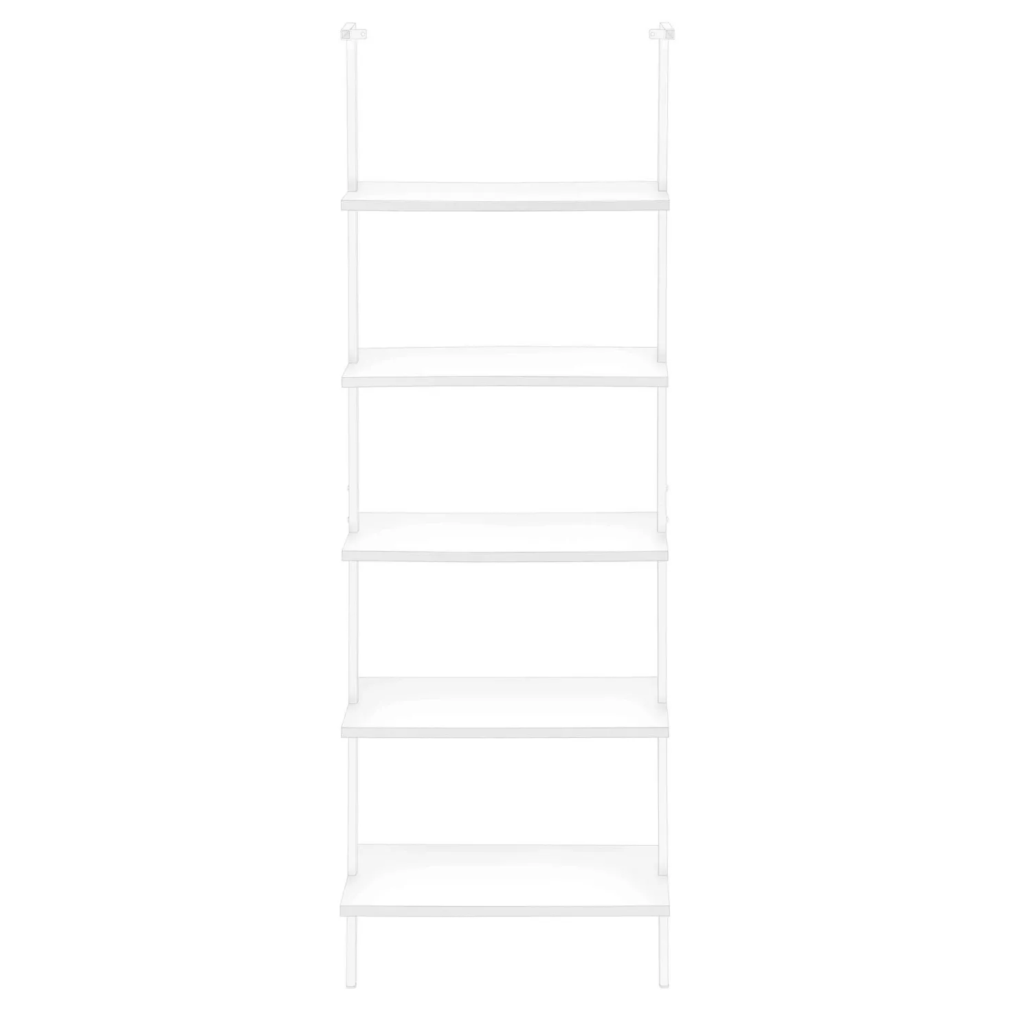 Étagère - 72"H, echelle blanc, métal blanc - Monarch
