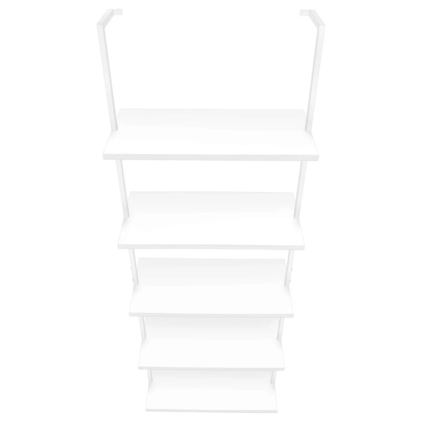 Étagère - 72"H, echelle blanc, métal blanc - Monarch