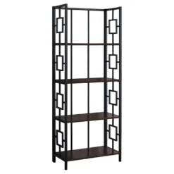 Étagère - 62"H, espresso, métal noir - Monarch