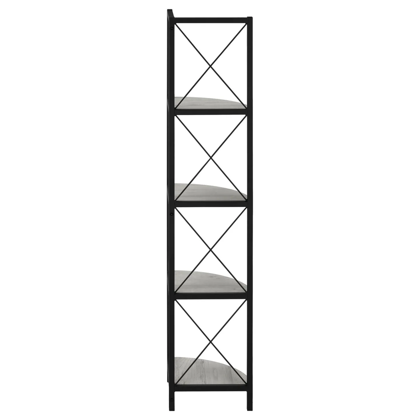 Étagère - 60"H, gris, métal noir en coin - Monarch