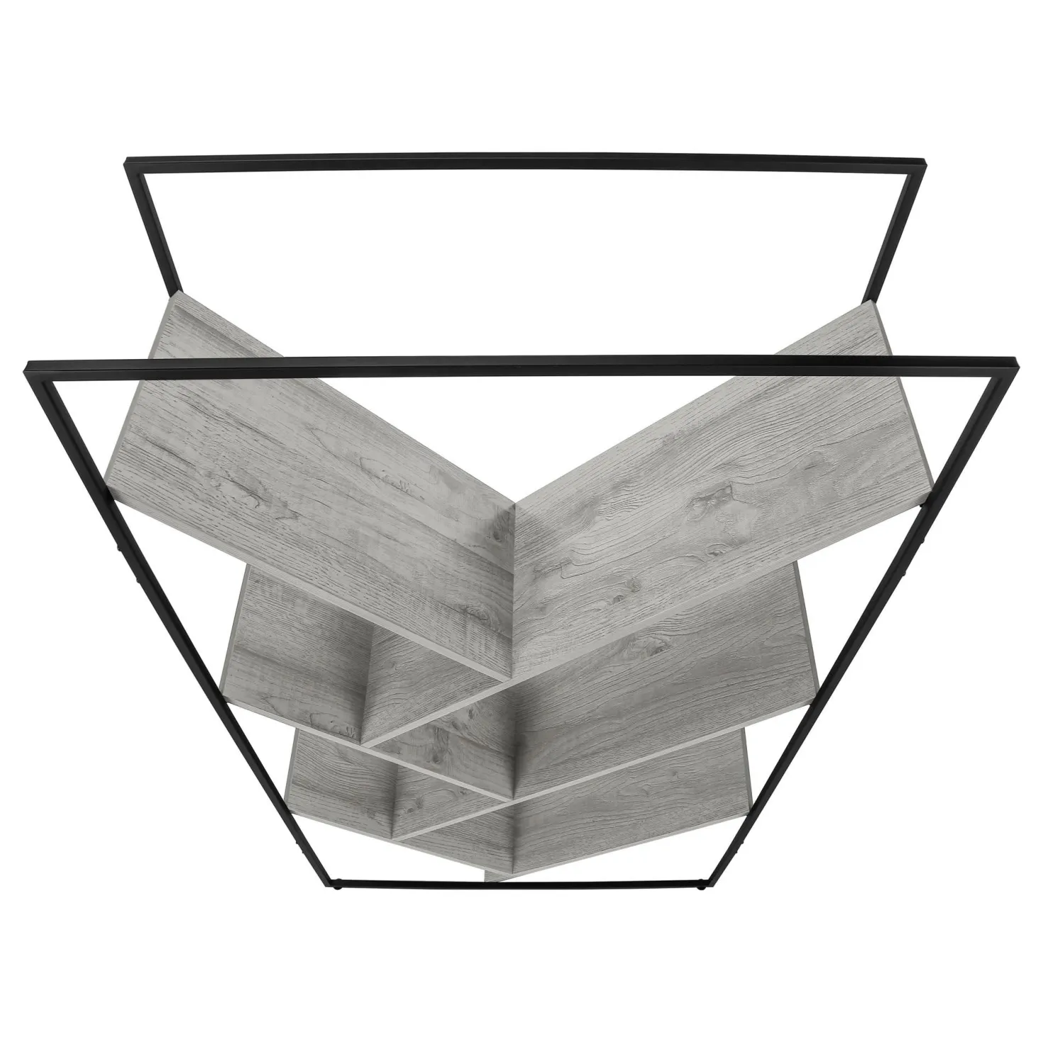 Étagère - 60"H, gris, métal noir - Monarch