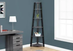 Étagère - 72"H, gris-noir en coin - Monarch