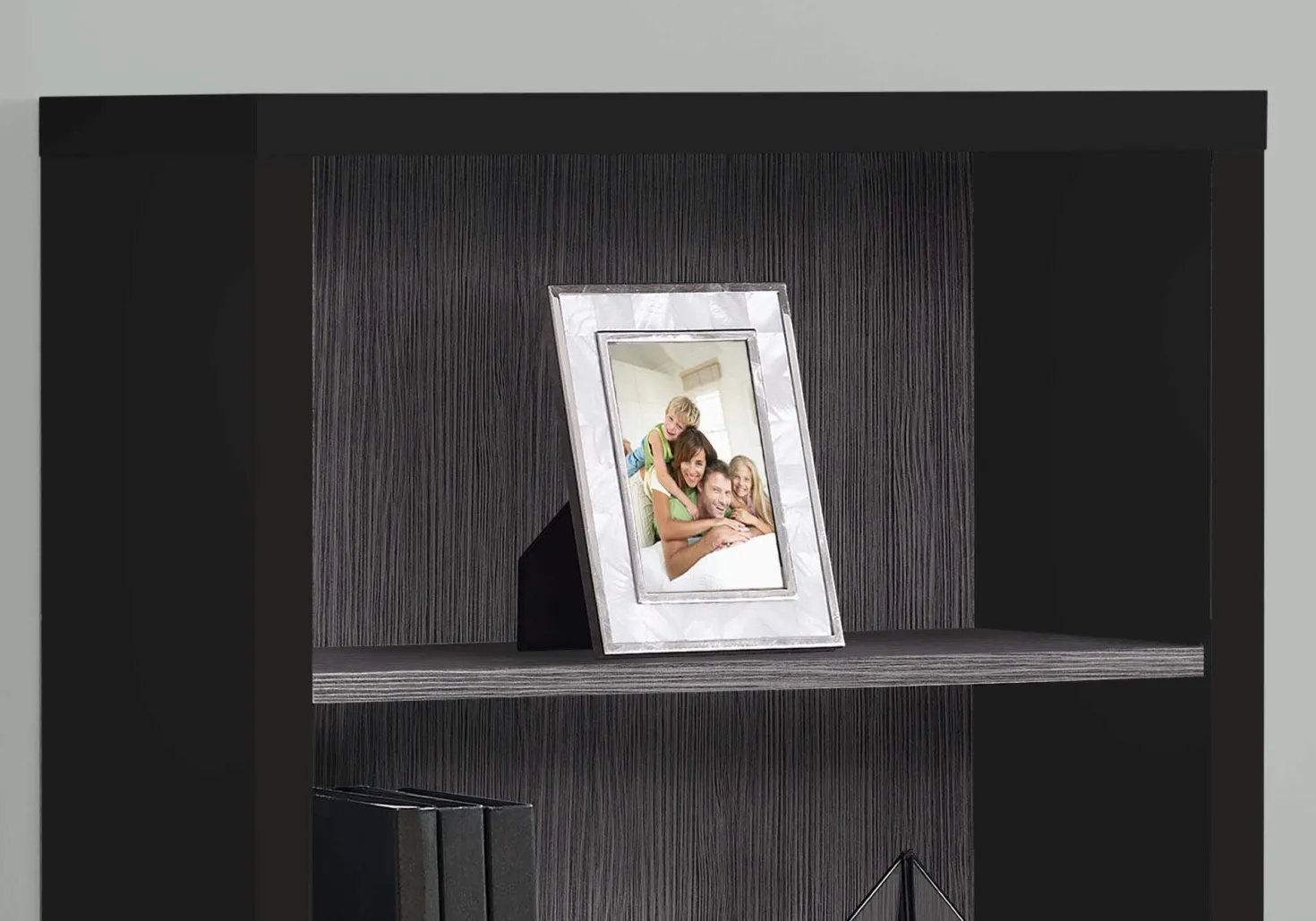 Étagère - 48"H, noir, gris avec tablettes ajustable - Monarch