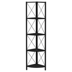 Étagère - 60"H, noir, métal noir en coin - Monarch