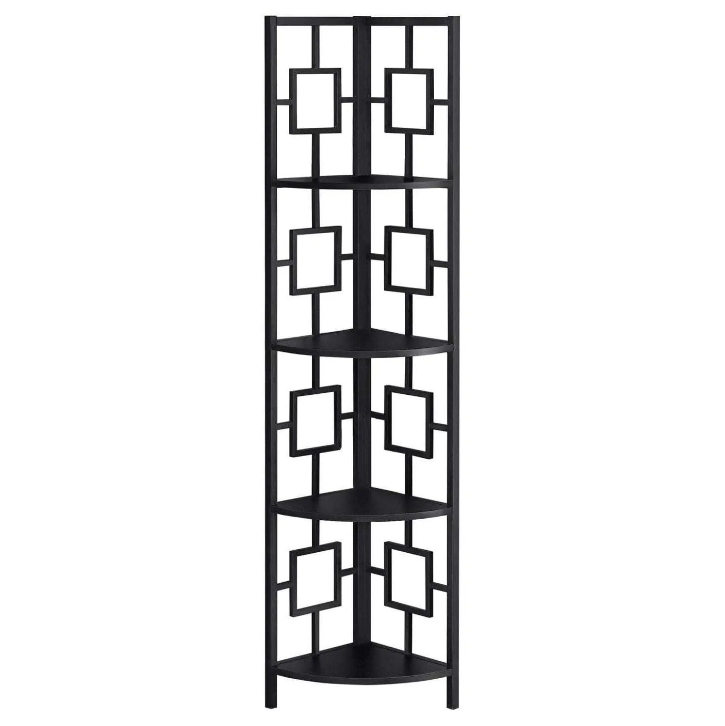 Étagère - 62"H, noir, métal noir en coin - Monarch