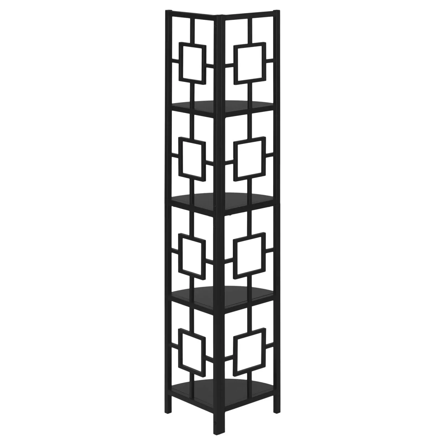 Étagère - 62"H, noir, métal noir en coin - Monarch