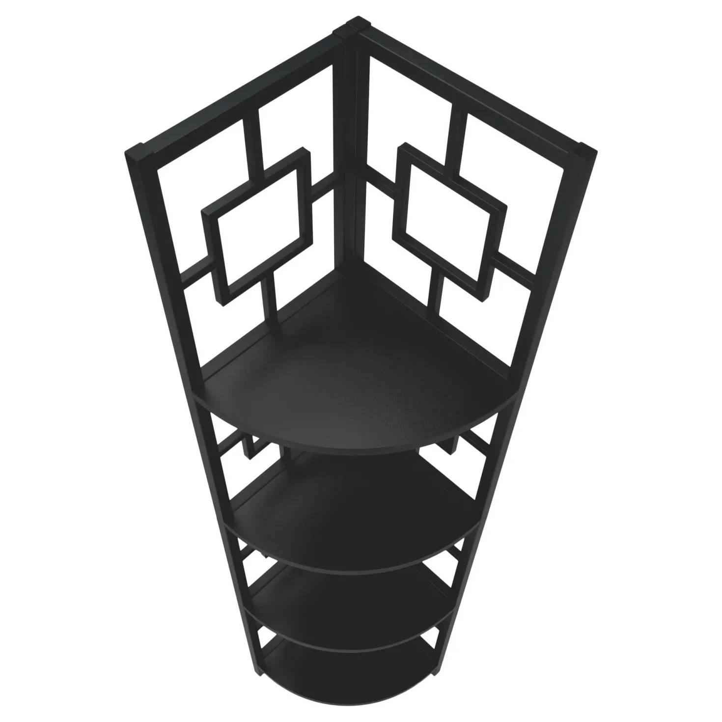 Étagère - 62"H, noir, métal noir en coin - Monarch
