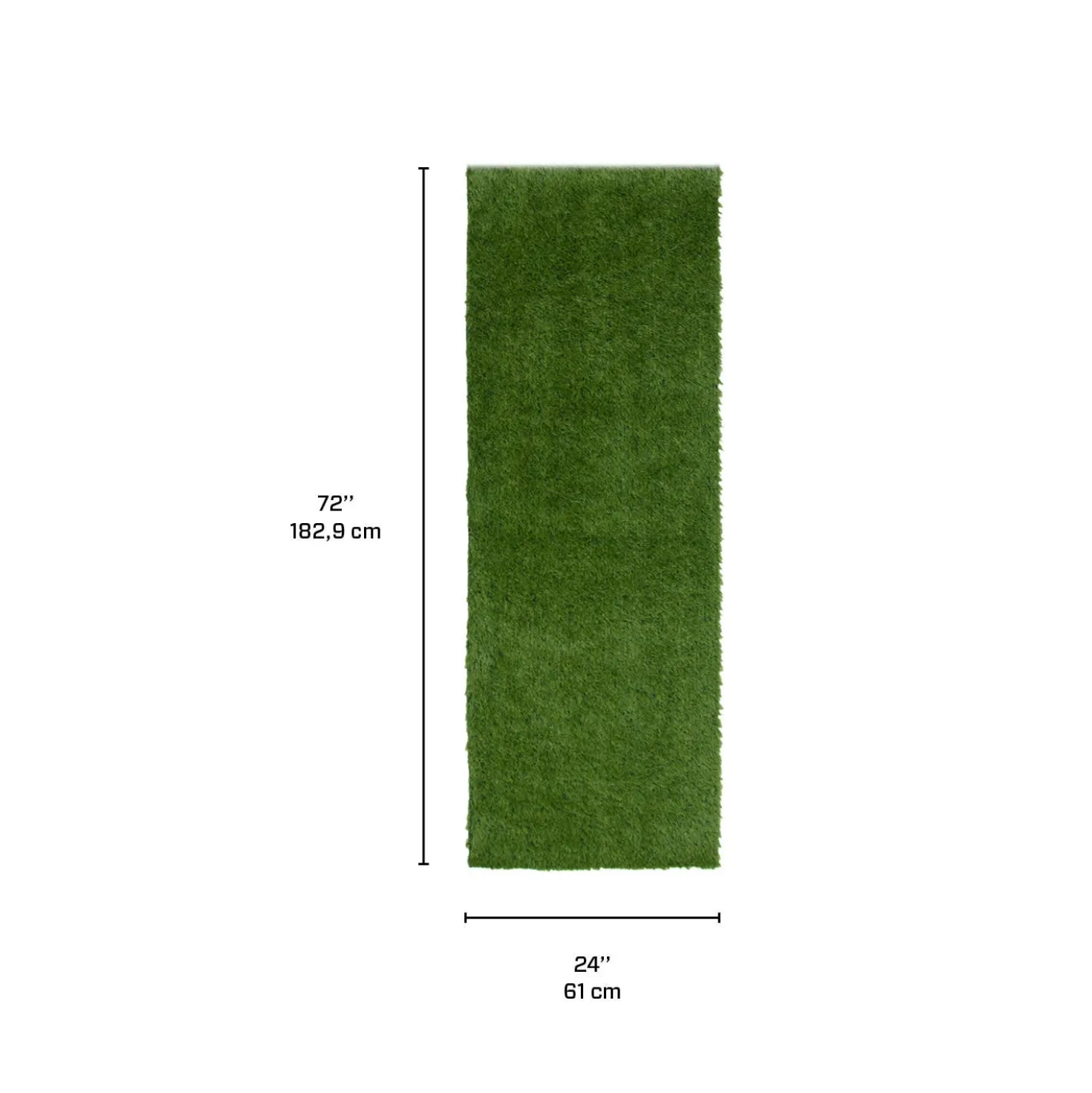 Tapis extérieur de faux gazon vert - 2 x 6