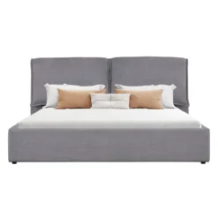Très grand lit en tissu avec tête de lit (78'')