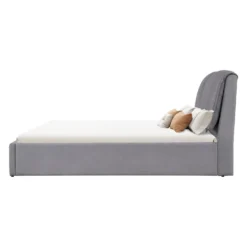 Très grand lit en tissu avec tête de lit (78'')