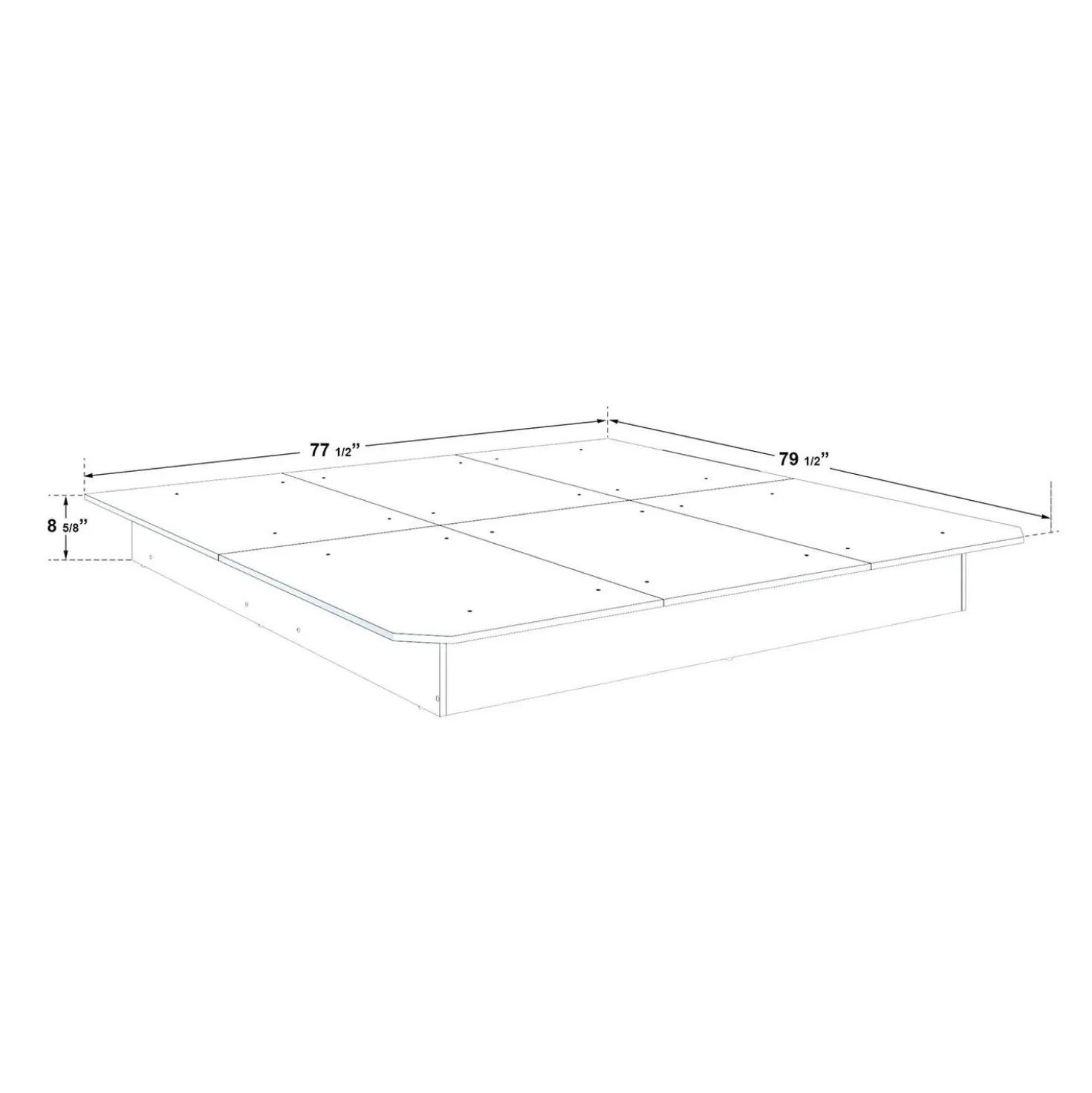 Très grand lit plateforme (78")