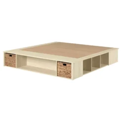 Très grand lit plateforme avec paniers de rangement (78") - South Shore