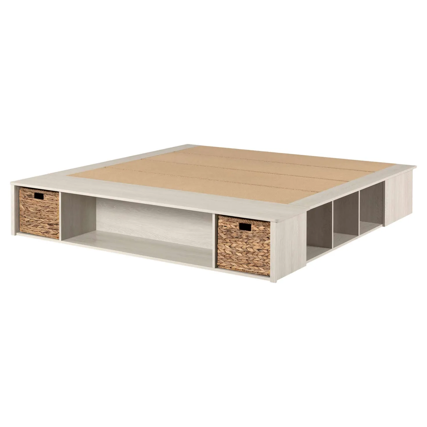Très grand lit plateforme avec paniers de rangement (78") - South Shore