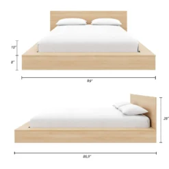 Très grand lit plateforme avec tête de lit - Nexera
