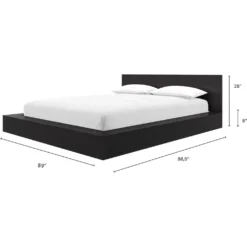 Très grand lit plateforme avec tête de lit - Nexera
