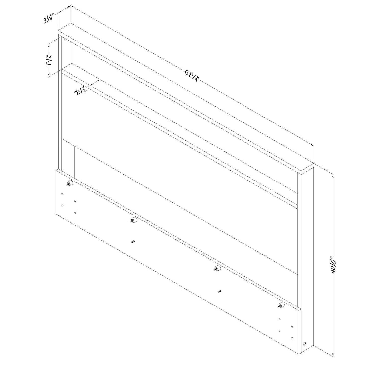 Tête de lit avec tablette (54"/60") - South Shore