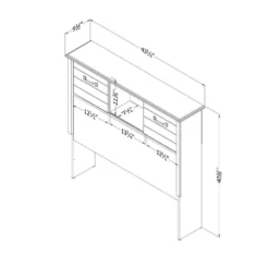 Tête de lit biblio simple 39'' - South Shore