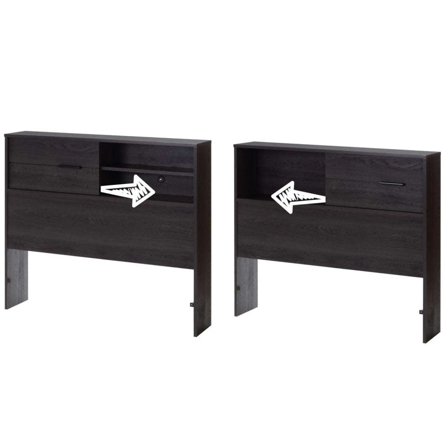 Tête de lit bibliothèque simple 39'' - South Shore