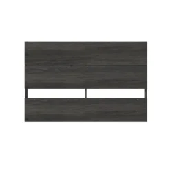 Tête de lit queen effet de planches, gris écorce - Nexera