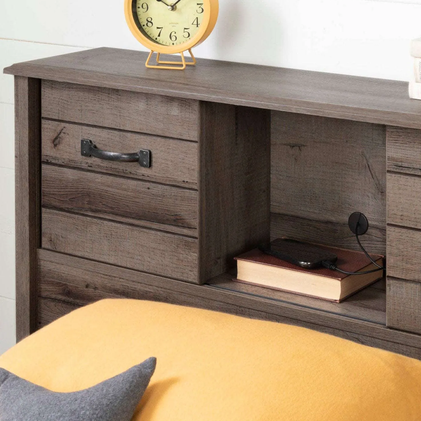 Tête lit bibliothèque simple 39'' - South Shore