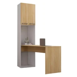 Unité de rangement avec bureau - naturel