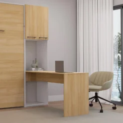 Unité de rangement avec bureau - naturel